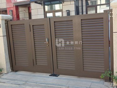 山東某小區鋁藝大門廠家安裝案例